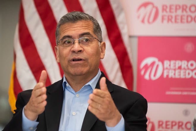 United States Secretary of Health and Human Services Xavier Becerra takes part in a roundtable discussion on reproductive freedom on Thursday, March 28, 2024 at the Hawk Community Center in Farmington Hills.