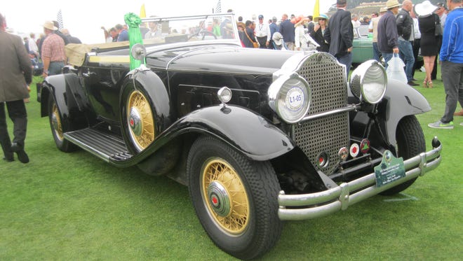 Mark Smith, of Melvin Village, N.H., was showing his unrestored 1931 Packard 845 Deluxe Eight Derham Convertible Coupe - believed to be the most expensive Packard built in 1931.