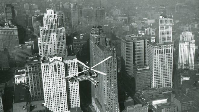 In 1931,  The Detroit News launched its specially designed autogiro, the first of its kind used for news gathering, aerial photography and emergency distribution of papers. It had a four-bladed rotor mounted on a tripod above the body of a conventional airplane. It was powered by a 300-horsepower Wright engine and standard steel propeller.