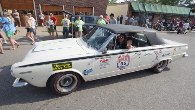 Team Gentry with driver Olivia Gentry and navigator Genna Gentry in their 1963 Dodge Dart.