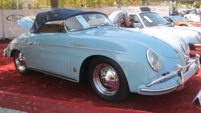The final price for this Meisen blue 1958 late-T2 Porsche 356 A Speedster was $319,000.