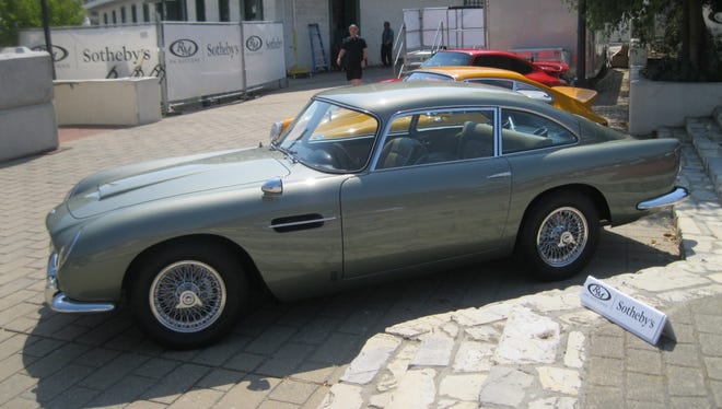 Restored and beautiful, this 1965 Aston Martin DB5 with California Sage exterior, five-speed transmission and heated rear window did not sell at the RM auction in Monterey.