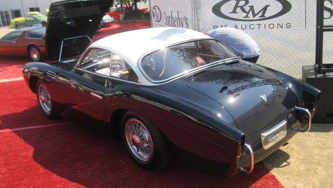 This stunning, two-tone 1954 Pegaso Z-102 Berlinetta Series II brought $770,000 in Monterey.