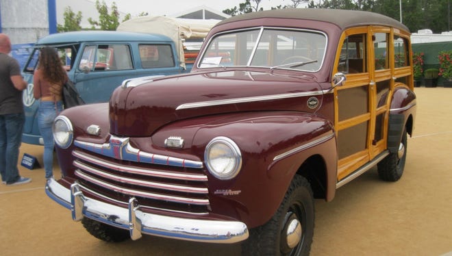 A 1946 Ford Marmon-Herrington Super Deluxe Station Wagon offered for sale at the Gooding auction did not sell.
