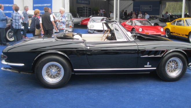 Not perfect but very desirable, a 1966 Ferrari 275 GRTS Pininfarina with only three previous owners sold for $1.7 million. It was one of 200 with Pininfarina Spyder bodies built in 1966.