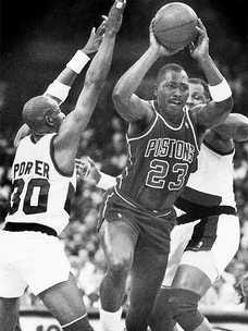 Mark Aguirre and the rest of the Pistons successfully defended their NBA title in 1990, winning three consecutive games on the road against the Portland Trail Blazers in the finals.