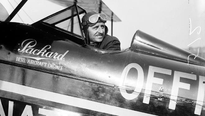 The Packard Motor Co. in Detroit  also was a manufacturer of aircraft engines. Walter E. Lees was a Packard test pilot, seen on Sept. 10, 1930.