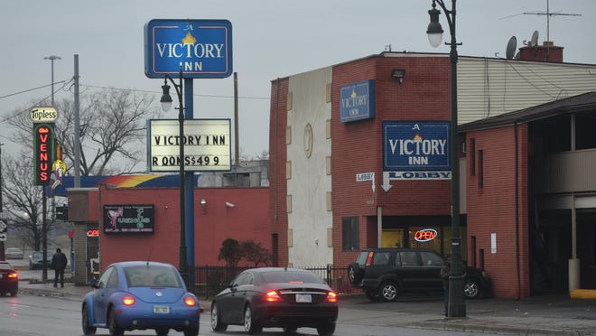 The Victory Inn on Detroit’s west side was raided earlier this month by 150 law-enforcement personnel.