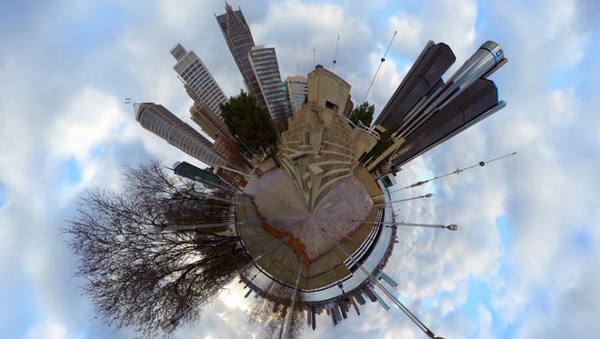 “Detroit Has a Big Hart (Plaza),” by Jason Heien of Canton, is a finalist in the digitally enhanced category. "I went down to Hart Plaza, and with my phone, I took a panoramic shot," he said. "I then imported the shot into Photoshop and worked some magic, to create this small world."