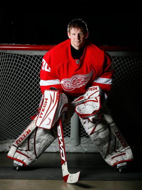 A portrait of Detroit Red Wings goalie Chris Osgood, May 6, 2008.