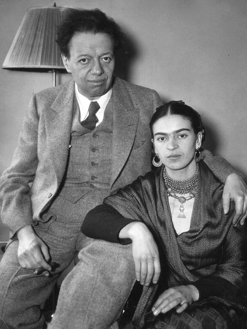 Diego Rivera and his wife Frida spent part of the early 1930s in Detroit while Rivera painted his " Detroit Industry Murals " at the Detroit Institute of Arts.