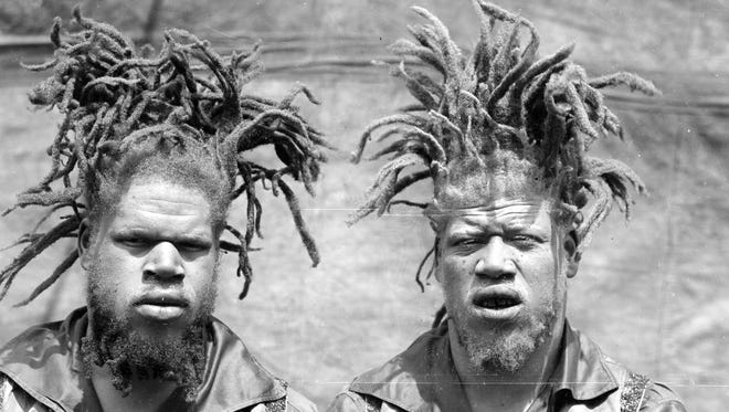 This duo was billed "The Wild Men from Borneo."  Brothers Willlie and George Muse performed under the names Eko and Iko, and likely never set foot in Borneo.