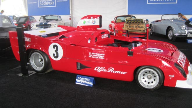 Valued at up to $2.4 million, this 1974 Alfa Romeo Tipo 33 TT 12 did not sell.