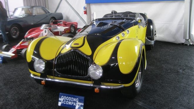 With earlier customizing by Barris and Von Dutch, this 1952 Allard K2 with a Ford small-block V-8, four-speed manual and four-wheel disc brakes is ready to run. It brought $242,000 at auction in August.