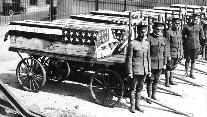 More than 135,000 Michigan men served in World War I, yet exact numbers on fatalities and injuries can only be estimated. About 5,000 men from Michigan are believed to have lost their lives.