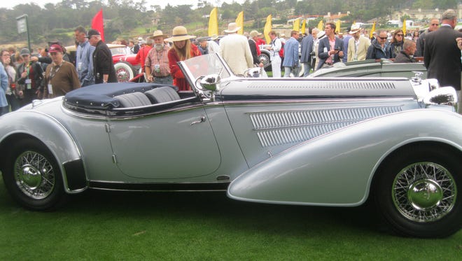 Further distinguished by its Erdmann & Rosse coachwork, this stunning 1938 Horch is said to be one of only three remaining of the first series of the Horch 853.