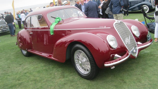 Dubbed the "Mussolini Mistress," this 1939 Alfa Romeo 6C 2500 SS Touring Berlinetta is thought to be the car Mussolini gave to his mistress Clara Petacci and the car in which they tried to escape Italy in 1945. Its current owners are Imtiaz Mohammed Shaikh and Kenneth Sterne of Fletcher, N.C.