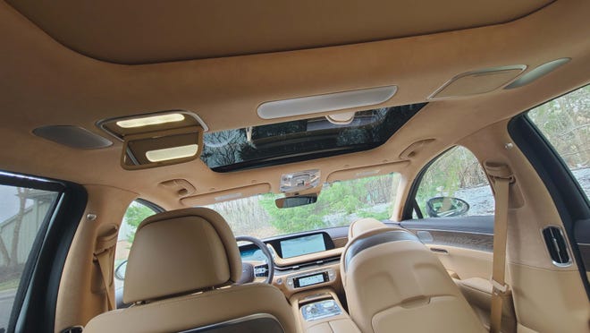 Front and back passengers get their own sunroof in the 2024 Genesis G90.
