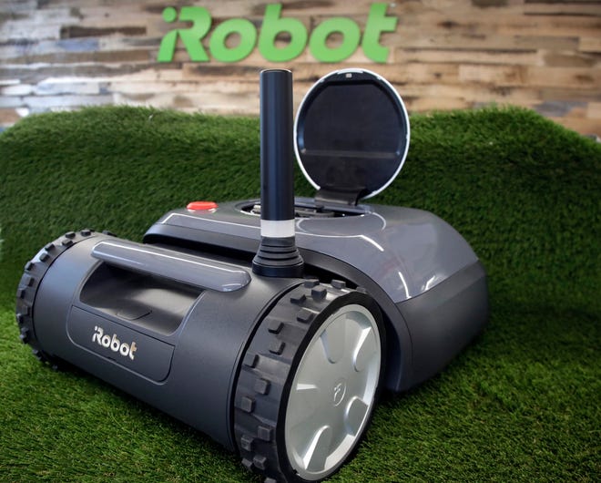 An iRobot Terra lawn mower.