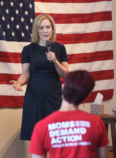Democratic presidential candidate Sen. Kirsten Gillibrand touts her plan for 'clean elections' and gun reform.