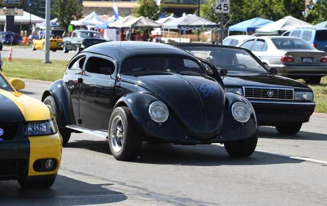 This chopped-top VW looks like a squashed bug.