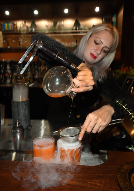 Savant beverage director Rebecca Wurster creates the "Center of the Universe" cocktail which is part science, part delicious.