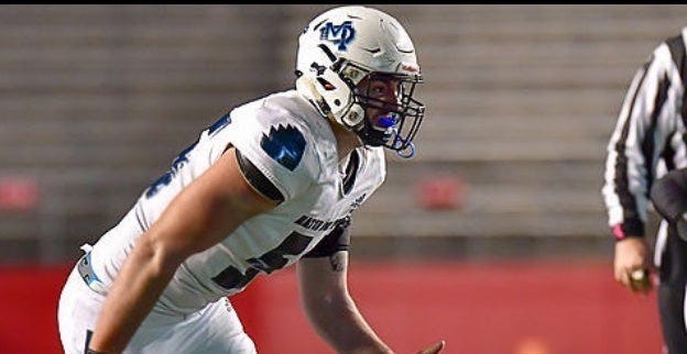 Dominick Giudice, Middletown (N.J.) Mater Dei, defensive end, 6-4, 250 pounds, three stars. Ultra productive as a junior with 43 tackles for loss and 24 sacks. A sleeper, as Michigan was the only Power Five offer, but size and production gives him the chance to outperform his offer list.