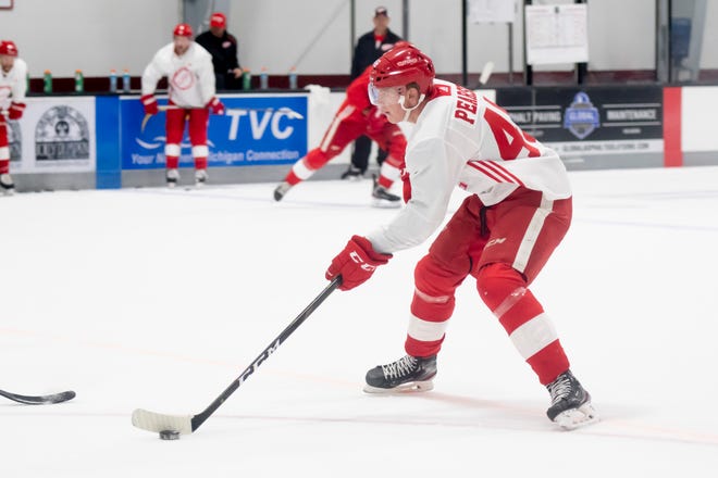 27. Chase Pearson, center: Pearson’s development since being drafted in 2015 (fifth round) has been steady and with his size (6-foot-2, 200 pounds) and sense, he’s become a legitimate prospect. Pearson was playing some good hockey when the AHL season was halted.