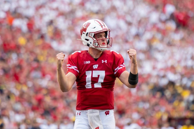 Sept. 26, vs. Wisconsin (10-4, 7-2 Big Ten in 2019): This game is setting up to be close. Wisconsin didn’t lose a ton from a very good defense last season, and will probably stroll into Ann Arbor with good experience at quarterback if senior Jack Coan (pictured) beats redshirt freshman Graham Mertz for the starting job. Coach Paul Chryst hasn’t won in two tries at Michigan and needs to replace two-time Doak Walker Award-winner Jonathan Taylor, but when was the last time Wisconsin wasn’t able to field a great running back? Prediction: Loss