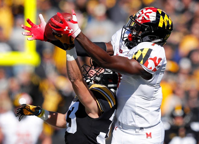 Nov. 28, at Maryland (3-9, 1-8 Big Ten in 2019): Playing in College Park means this one will be close. Michigan State will have to control Maryland wide receiver Dontay Demus (pictured). When these teams met in 2019, Demus was able to get loose for 96 receiving yards and a touchdown, but the Spartans still won, and probably will in 2020, too. Prediction: Win. Michigan State’s final regular-season record prediction: 5-7 overall, 2-7 Big Ten