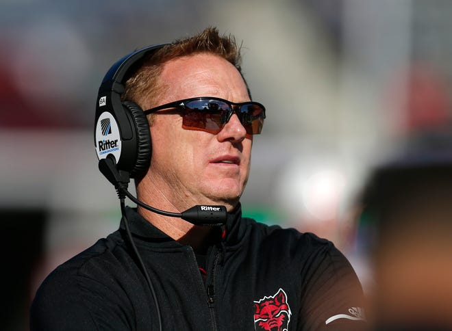 Sept. 19, vs. Arkansas State 8-5, 5-3 Sun Belt in 2019: The Sun Belt West is not exactly the most feared division in college football, but Arkansas State was able to finish second in the West Division in 2019, and coach Blake Anderson (pictured) has been able to take his team to a bowl game for all six seasons that he’s been at Arkansas State. His team wasn’t spectacular on either side of the ball in 2019, just solid. None of that should matter — Michigan’s the far superior team. Prediction: Win
