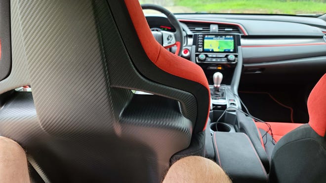 The 2020 Honda Civic Type R also comes with the roomiest rear seat in class so you can share your high-speed rollercoaster ride with passengers.
