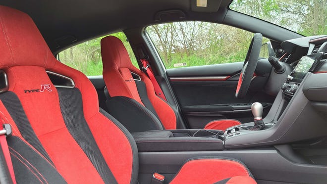 Standard on the 2020 Honda Civic Type R: bolstered red seats.