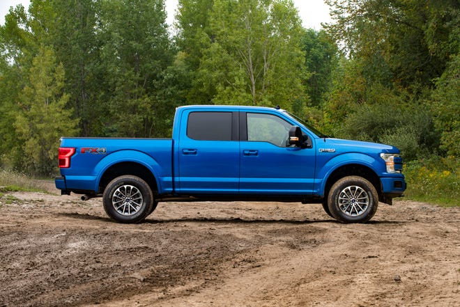 The 2019 Ford F-150. A first-ever offering from Ford, the off-road leveling kits bring FOX shocks, exclusive Ford Performance tuning, 2-inch front lift, new front coilovers, vehicle-specific upper front mounts and locking spring pre-load rings