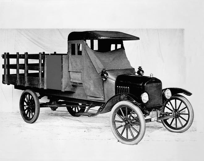 The 1918 Ford Model TT, one-ton stake bed truck.