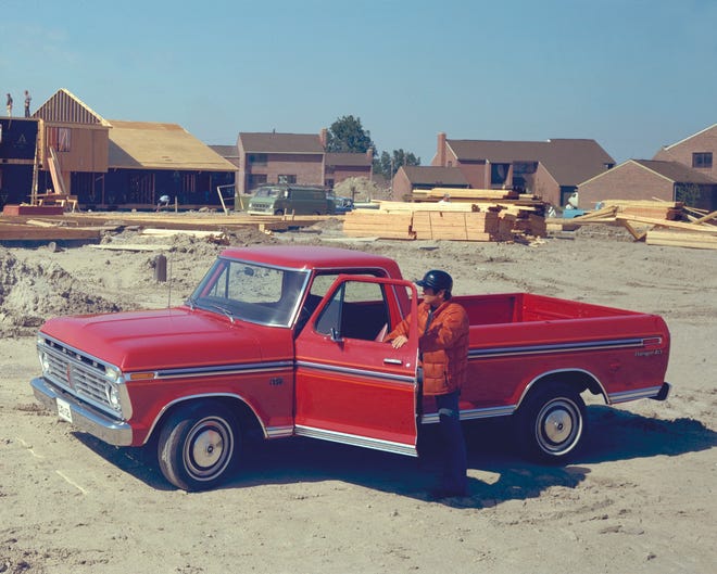 The 1975 Ford F-150 pickup truck.