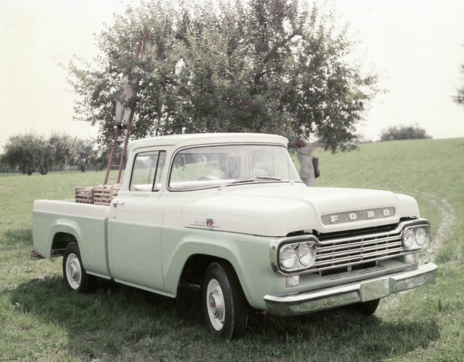 The 1959 Ford F-100 Styleside pickup truck.