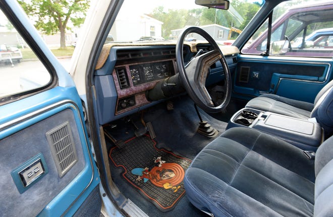The interior of the full-size Bronco owned by Shanna Gibson.