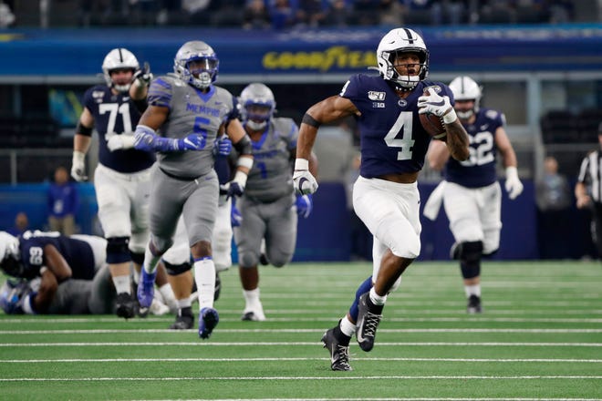 Journey Brown, RB, Penn State: Brown got off to a slow start in 2019 before ending the season on a tear. Over the final five contests, he ran for 593 yards and nine touchdowns, highlighted by his 202-yard, two-score performance against Memphis in the Cotton Bowl. Even though the closing stretch accounted for a large chunk of his season totals, Brown is explosive (eight rushes of 30-plus yards) and averaged a whopping 6.89 yards per carry, the fifth-best mark ever by a Nittany Lion.
