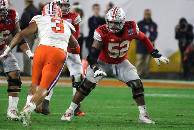 Wyatt Davis, G, Ohio State: Davis moved into a full-time starting role at right guard in 2019 and established himself as one of the top interior linemen in the country. According to Pro Football Focus, he didn’t allow a single sack or quarterback hit on 459 pass-blocking snaps and didn’t allow a quarterback hurry in five of 14 games. He also graded out as one of the top five run-blockers at his position, per PFF. The consensus All-American will headline what should be one of the nation's best offensive lines.