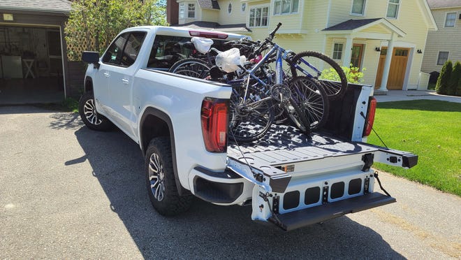 The 2020 GMC Sierra AT4 fits six bicycles in its bed.