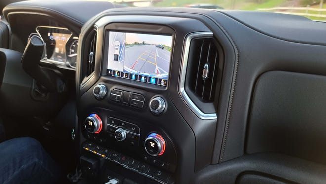 The 2020 GMC Sierra AT4 rear cameras are essential for backing up — and towing.
