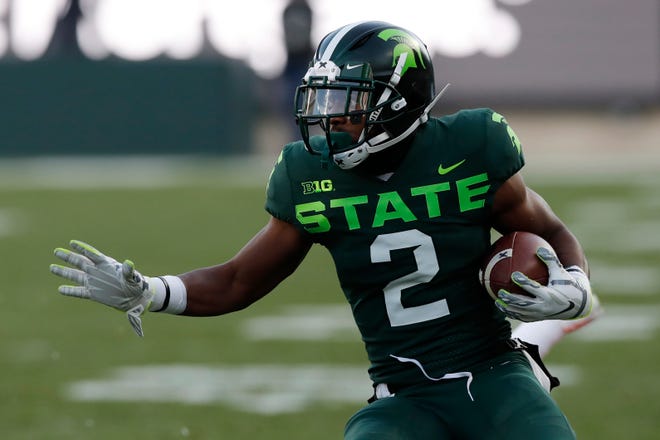 Go through the gallery for a look at breakout candidates for the 2020 Big Ten football season, including Michigan State’s Julian Barnett (pictured here), compiled by Matt Charboneau of The Detroit News.