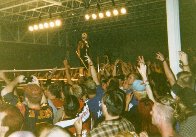 Shaggy 2 Dope in the ring at the first Gathering of the Juggalos festival.