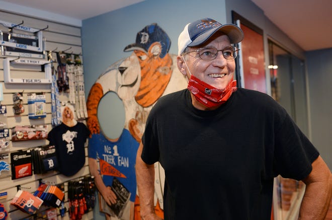 David Walls, 70, of Warren, shops for Tigers gear at the Gameday Detroit shop.