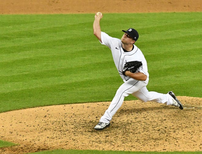 Tigers pitcher Carson Fulmer works in the seventh inning.