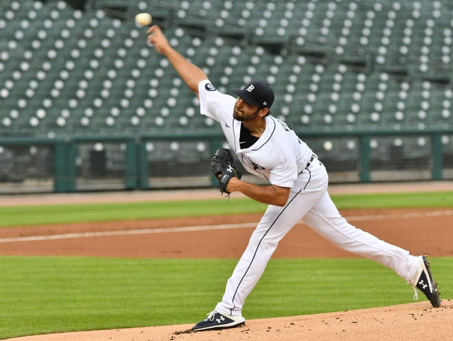 Tigers pitcher Michael Fulmer delivers a pitch in the first inning.