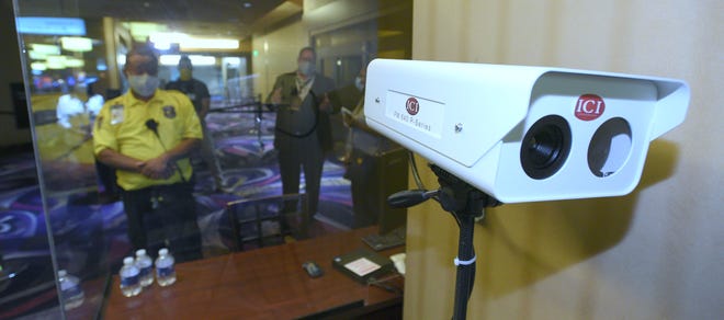 Patrons will be greeted by a thermal-imaging camera at the guest entrance.