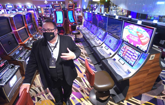 Matt Buckley, MGM Grand Detroit senior vice president of marketing and operations, describes the precautions the casino has undertaken, including, spacing out slot machines at least six feet and turning off slot machines in between.
