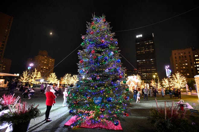 Beacon Park is illuminated with more than 125, 000 twinkling LED lights including the "Children's Tree" now through January 10th in Detroit, Michigan  on November 20, 2020.